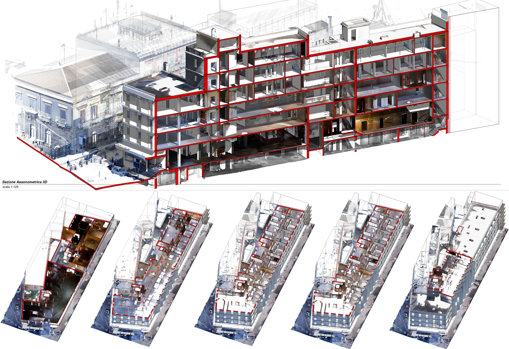 Point Cloud to BIM. Rilievo Digitale e  ricostruzione BIM di un edificio multipiano. - foto 0